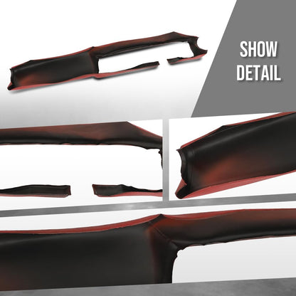 G-PLUS TPE Front Upper Dash Cover DashBoard Compatible with Chevy Camaro 1979-1981 Red