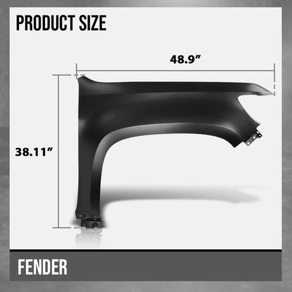 G-PLUS Fender Front Right Side Compatible with Chevy Colorado Base 2015 2016 2017 2018 2019 2020 Fit Chevy Colorado (submodel: LT, WT, Z71) 2015 2016 2017 2018 2019 2020 2021 2022 23373629 Black