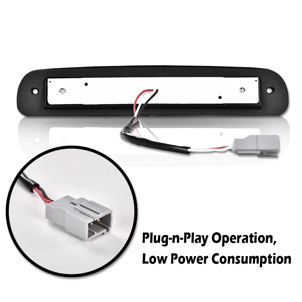 G-PLUS LED Third Type X High Mount Brake Stop Light Compatible with 1993-2011 Ranger, Fit 1999-2016 F250 F350 F450 F550 Super Duty,Fit 1995-2003 Mazda B2300 B2500 B3000 B4000 Smoky Lens Black Housing