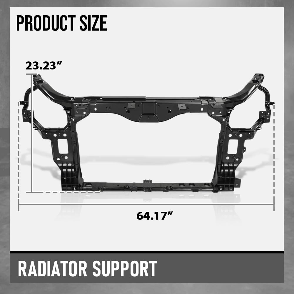 G-PLUS Radiator Support Assembly Compatible with Kia Optima 2014-2015 641014C500, KI1225165 Black