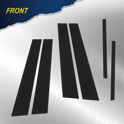 G-PLUS Car Door Window Pillar Posts Molding Trim Compatible with 11-14 Dodge Charge,Chrome Pillar Posts Set Door Trim Mirror Cover,Black,6Pcs