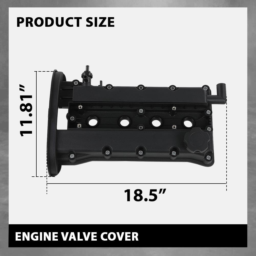 G-PLUS Engine Valve Cover w/Gasket & Cap Compatible with Chevy Aveo 2004 2005 L4 1.6L 96473698