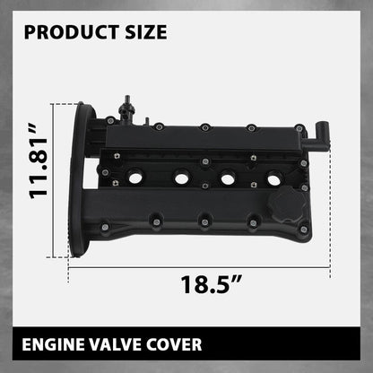 G-PLUS Engine Valve Cover w/Gasket & Cap Compatible with Chevy Aveo 2004 2005 L4 1.6L 96473698
