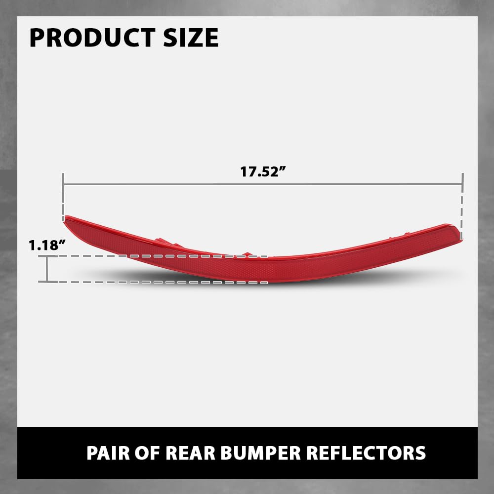 G-PLUS Rear Bumper Reflectors Pair Compatible with Kia Optima 2014-2015 924062T500