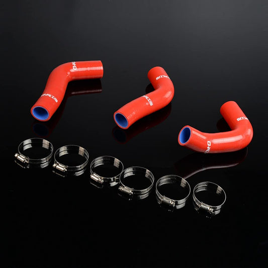 G-PLUS Silicone Radiator Coolant Hose Kit Clamps Compatible With 1994-1997 Mazda Roadstar Miata MX5 1.8L NA8C,Red