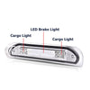 G-PLUS LED Third Brake Light Compatible With 02-09 Dodge RAM, 3RD LED Bar Brake/Cargo Light,Type X (Clear lens Chrome Housing Amber Reflector)