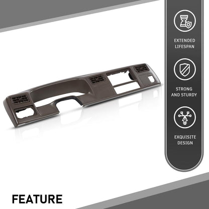G-PLUS Dash Bezel Radio Cluster Trim Panel W/o Hole Compatible with Ford F250 F350 Super Duty 1999-2004 Brown