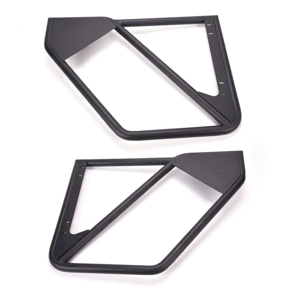 G-PLUS Steel Black Tubular Doors Compatible with Jeep Wrangler JK Unlimited 4 Doors 2007-2018 Front & Rear Tube Doors Without Mirror