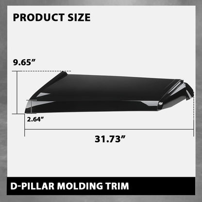 G-PLUS Rear Outside D Pillar Finish Molding Trim Left Side Compatible with Range Rover L405 2013-2021 Glossy Black