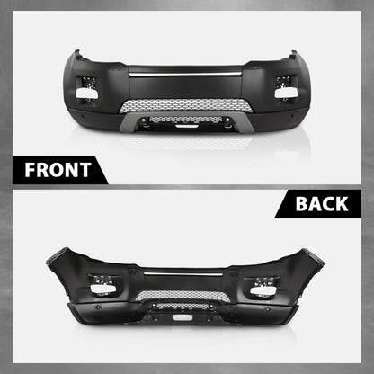 G-PLUS Front Bumper Cover Compatible with Rover Range Rover Evoque 2012-2015, w/o Camera Hole, w/Head Light Washer Holes, 101-59170C, RO1000141, LR072259, LR036137, LR064613, Black