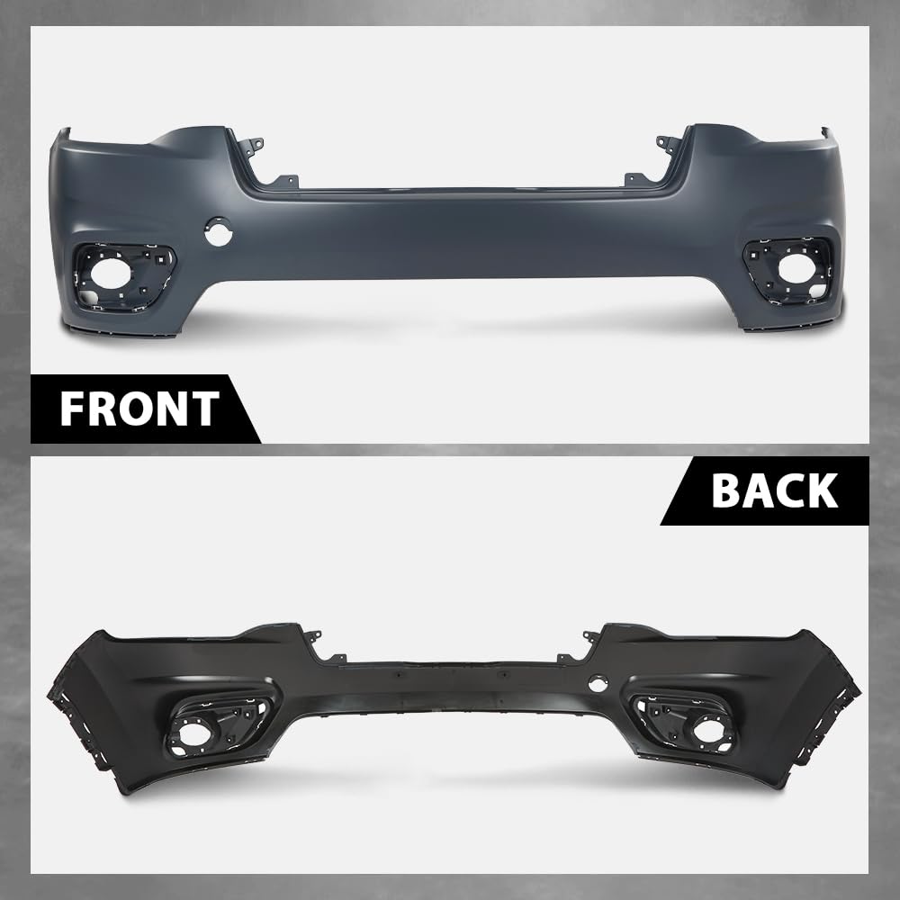 G-PLUS Front Upper Bumper Cover Fascia Compatible with Jeep Cherokee 2019-2023,Fit For Models Without Park Assist Only,Not Fit Trailhawk Models CH1014133