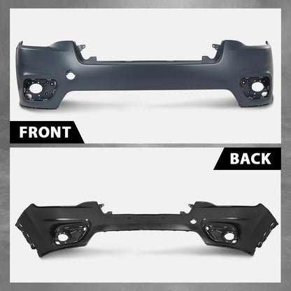 G-PLUS Front Upper Bumper Cover Fascia Compatible with Jeep Cherokee 2019-2023,Fit For Models Without Park Assist Only,Not Fit Trailhawk Models CH1014133