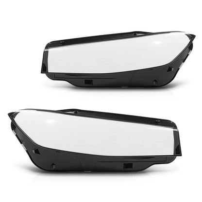 G-PLUS Headlight Lens Cover+Sealant Glue Compatible with BMW 3 Series G20 G21 2023-2024 Left & Right Pair Front Headlamp Lens Cover Clear