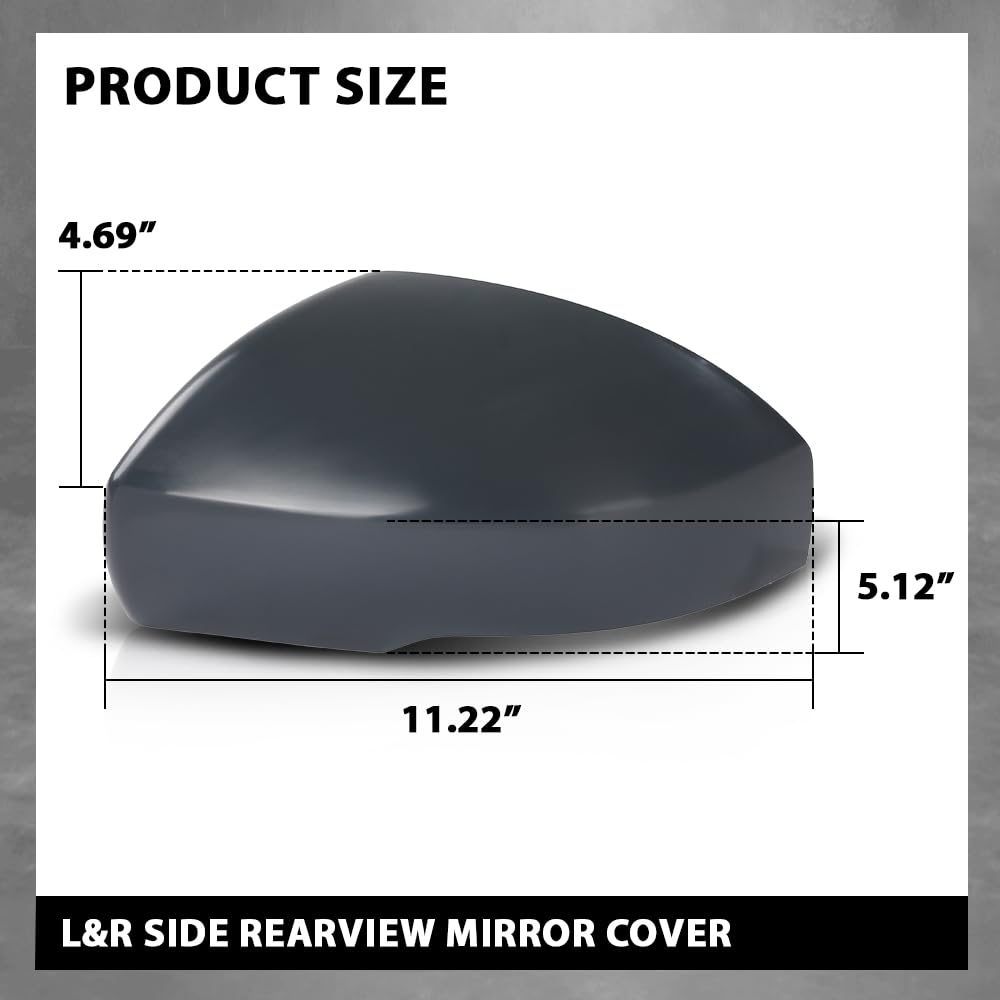 G-PLUS Rearview Mirror Cover Left and Right Side Compatible with Range Rover 2013-2019,Fit Discovery 2017-2020 Black