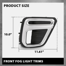 G-PLUS Fog Light Cover Bezel 2PCS Compatible with Subaru Forester 2019-2021 Side View