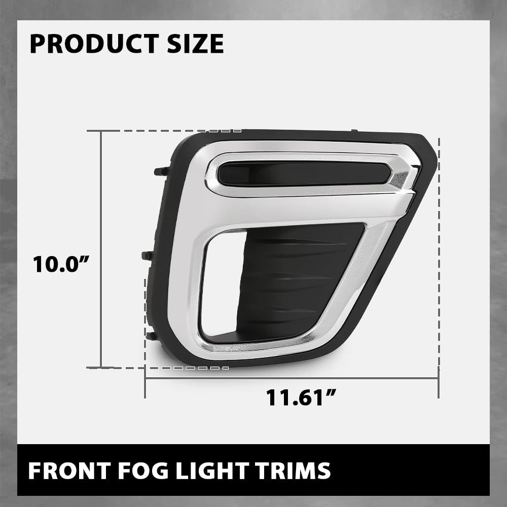 G-PLUS Front Fog Light Cover Bezel Trims, Compatible with Subaru Forester (submodel: Premier, Touring) 2019-2021, LH Driver & RH Passenger Side 2PCS, 57731SJ120, 57731SJ130