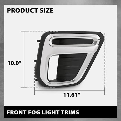 G-PLUS Front Fog Light Cover Bezel Trims, Compatible with Subaru Forester (submodel: Premier, Touring) 2019-2021, LH Driver & RH Passenger Side 2PCS, 57731SJ120, 57731SJ130