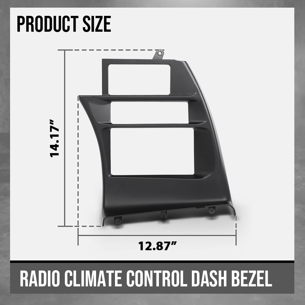 G-PLUS Climate Control Dash Bezel Compatible with Chevy Corvette C4 1994 1995 1996 Black