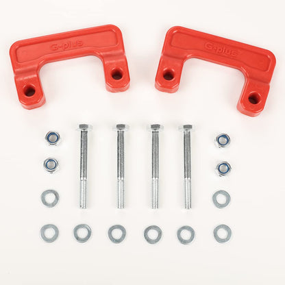 G-PLUS Dual Steering Stabilizer 2"Leveling Kit Compatible With 2007-2018 Chevy/GMC 1500 | 07-20 Yukon (Red color)