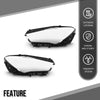 G-PLUS Headlight Lens Cover Compatible with Benz CLA-Class W118 CLA250 CLA35 AMG 2020-2022 Left & Right Front Headlamp Lens Cover Clear