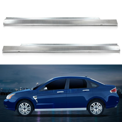G-PLUS Slip-on Rocker Panel Left and Right Side Compatible with Ford Focus 4-Door 2008-2011 2450842E 0401140L 0401140R Sliver