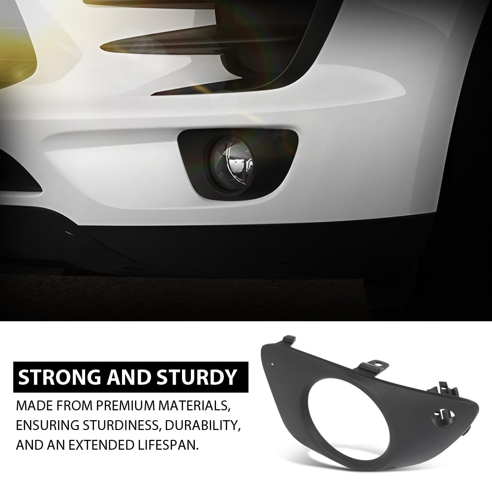 G-PLUS Left Fog Light Cover Lamp Bezel, Compatible with Porsche Macan Base and S Model 2015-2018, Driver Side, 95B807795B, 95B807795