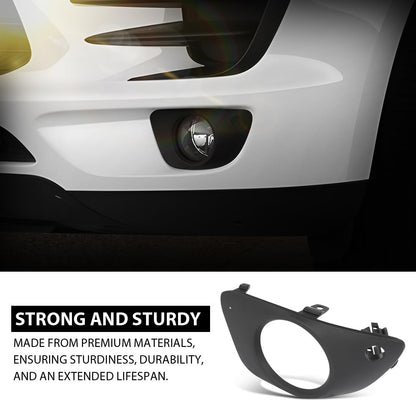 G-PLUS Left Fog Light Cover Lamp Bezel, Compatible with Porsche Macan Base and S Model 2015-2018, Driver Side, 95B807795B, 95B807795