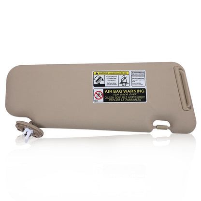 G-PLUS Left Driver Side Sun Visor Beige w/Vanity Light Compatible with Toyota Highlander 2008-2013 743200E050E0, 743200E051E0, 7432048180E1