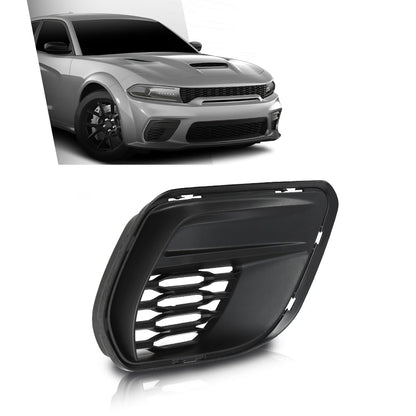 G-PLUS Front Passenger Right Side Fog Light Cover Compatible with Dodge Charger 2020-2023