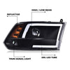 G-PLUS LED DRL Headlights Fit Dodge Ram 1500 2500 3500 2009-2012(New Body), Not Fit Dual Beam, Clear Lens Black Housing Amber Reflector, Bumper Headlamps, faros delanteros Assembly