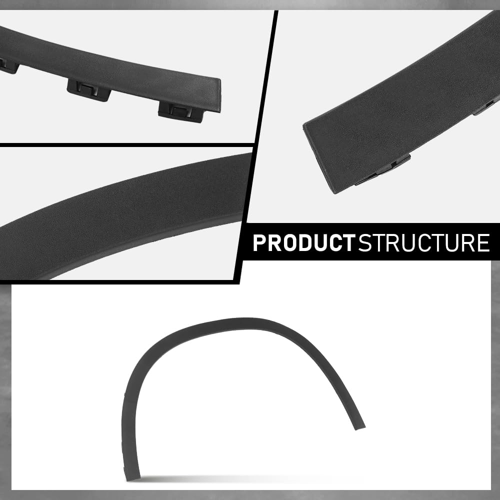G-PLUS Fender Trim Molding Front Left Compatible with Benz GLA250 (submodel: 4Matic, Base) 2015-2020,Fit Benz GLA45 AMG 4Matic 2015-2019 Textured Black 1568852322
