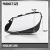 G-PLUS Headlight Lens Cover Compatible with Benz E-Class W213 E200L E300L E320L 2016-2023 2138202261C1, 2138202261, A2138202261, 1EG012076061 Left & Right Pair Front Headlamp Lens Cover Clear