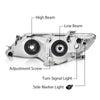 G-PLUS Headlights Assembly Compatible with Toyota Camry L/Le/Xle 2012-2014 Headlamps Pair Halogen Clear Lens Chrome Housing Amber Reflector,faros delanteros