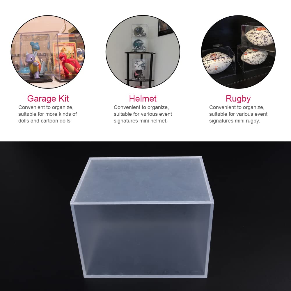 G-PLUS Mini Helmet Display Case Acrylic Football Baseball Helmet Cases Sports Souvenirs and Collectibles Box Clear