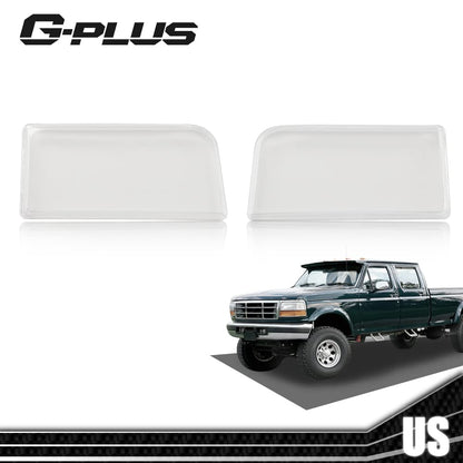 G-PLUS Headlights w/Corner Signal Bumper Lamps 6pc Compatible with 1992-1996 Bronco 1992-1996 F150 F2TZ13008A, F2TZ13008B