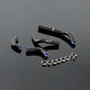 G-PLUS Silicone Radiator Coolant Tube Kit Clamps Compatible With Honda CRF250 CRF250X CRF250R 2004-2009 2005 2006 2007 2008 Black