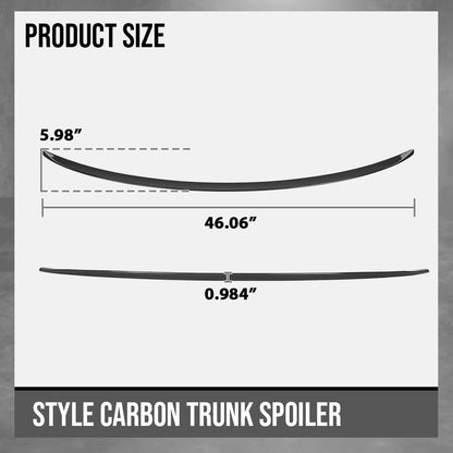 G-PLUS Rear Trunk Spoiler Wing Compatible with BMW E92 3 Series Coupe Models 2007 2008 2009 2010 2012 2013(Including M3 E92), Not Fit E93 Models Rear Trunk Spoiler Carbon Fiber Black