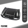 G-PLUS Front Hood Panel 1 Pc Iron Compatible with Chevy Silverado 2500HD 3500HD 2020 2021 2022 2023 2024 2025 GM1230488, 84830121 Black