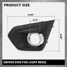 G-PLUS Fog Light Bezel for Subaru Impreza 2012-2014 Left Additional Angle