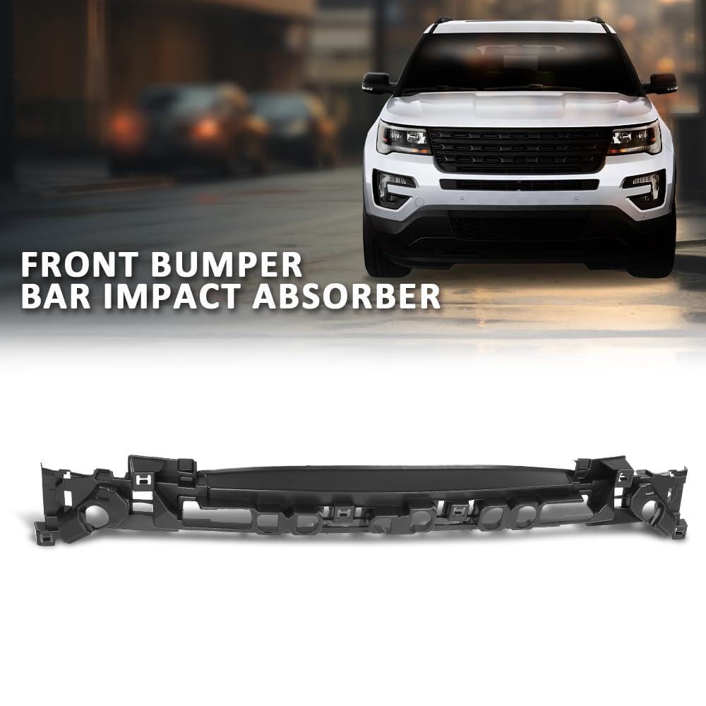 G-PLUS Front Bumper Face Bar Impact Absorber Compatible with Fit Ford Explorer 2016-2017, Fit Police Interceptor Utility 2016-2019, Fit For Models Without Active Shutter FB5Z17C882C, FO1070195 Black