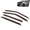 G-PLUS in-Channel Window Visors 4Pcs Compatible with Ford F150 Supercrew 2015-2025 & F150 Raptor SuperCrew 2017-2025 Rain Guards Side Wind Deflector with Tape Glossy Black