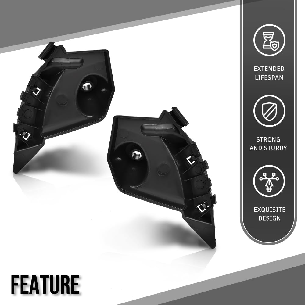 G-PLUS Bumper Bracket Front Left & Right Side Compatible with Tesla Model X 90D 2016-2017, Fit Tesla Model X (submodel: 100D, 75D, P100D) 2018 104709200H, 104709300H Black