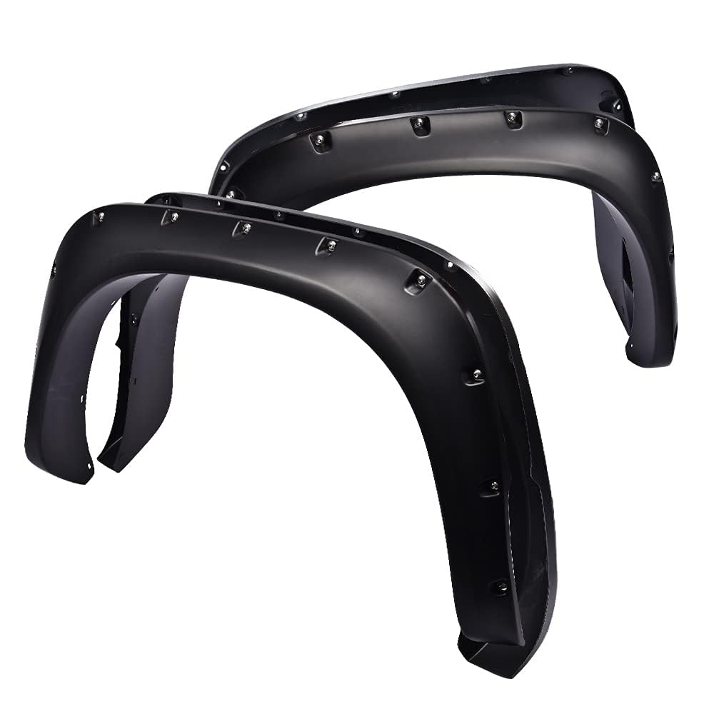 G-PLUS Fender Flares Compatible with Dodge Ram 1500 2002-2008/ Ram 2500 3500 2003-2009, Not Fit 2006-2009 8 ft Long Bed & Dually Models Wheel Flares (Smooth Pocket Riveted Style 4 PCS)