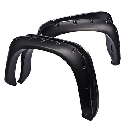 G-PLUS Fender Flares Compatible with Dodge Ram 1500 2002-2008/ Ram 2500 3500 2003-2009, Not Fit 2006-2009 8 ft Long Bed & Dually Models Wheel Flares (Smooth Pocket Riveted Style 4 PCS)