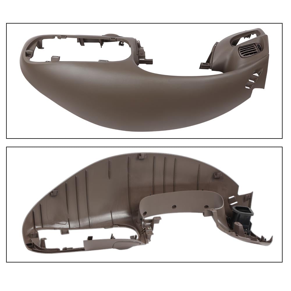 G-PLUS Dash Pad Bezel Compatible with Ford F150 1997-2003/Fit Ford Expedition 1997-2003 Dash Trim Bezel Replacement (Brown)