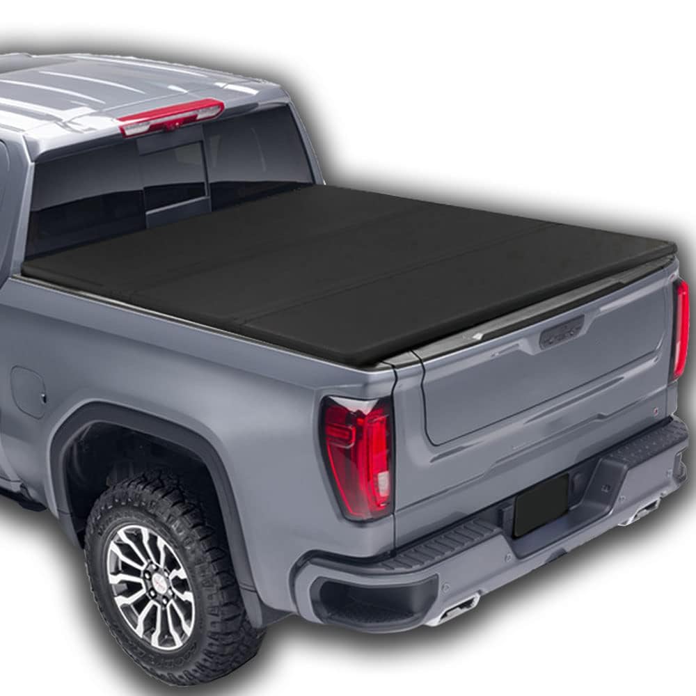 G-PLUS T3 Tri-Fold Hard Lock 5.5Ft Truck Tonneau Cover Compatible with Toyota Tundra | 5'5" Extra Short Bed Lock 2007 2008 2009 2010 2011 2012 2013