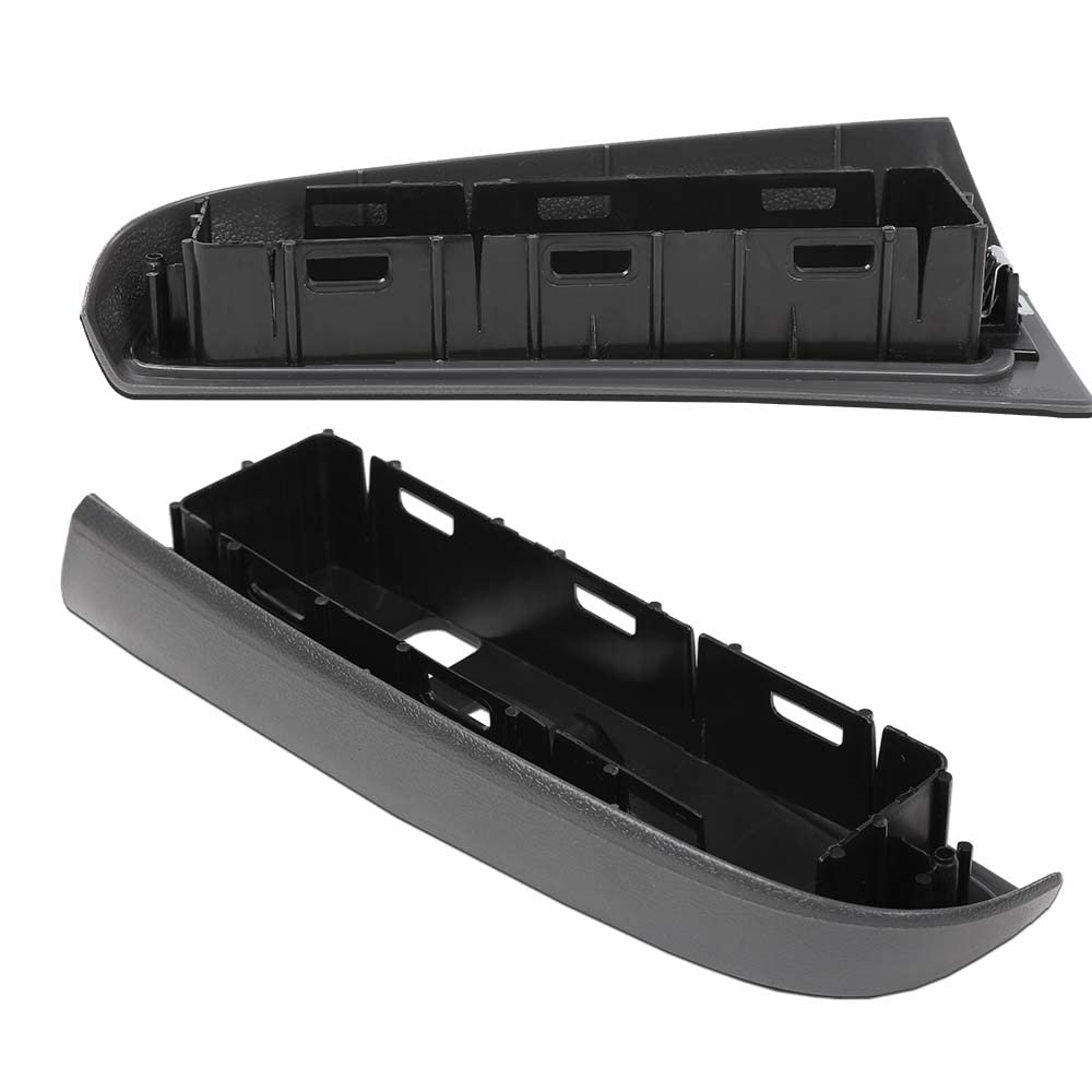 G-PLUS Window Switch Bezel Cover Passenger Side Compatible with Chevy Silverado/GMC Sierra 2003-2007,Fit Chevy Avalanche/Tahoe/GMC Yukon XL 2004-2006,Fit Chevy Suburban 2004-2007 89045121 Dark Gray