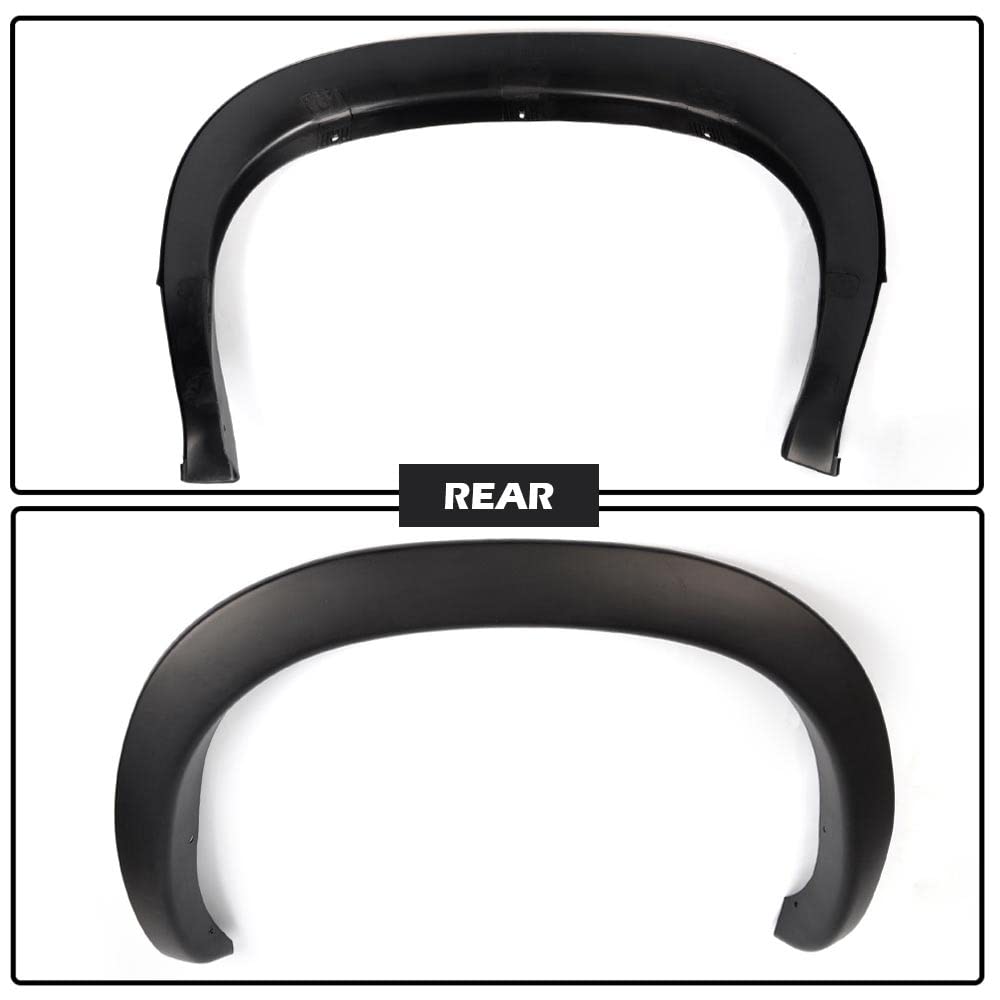 G-PLUS Fender Flares Compatible with Dodge Ram 1500 2002-2008 Fit Dodge Ram 2500 3500 2003-2009 Wheel Opening Molding Arch Trim 4PCS Black