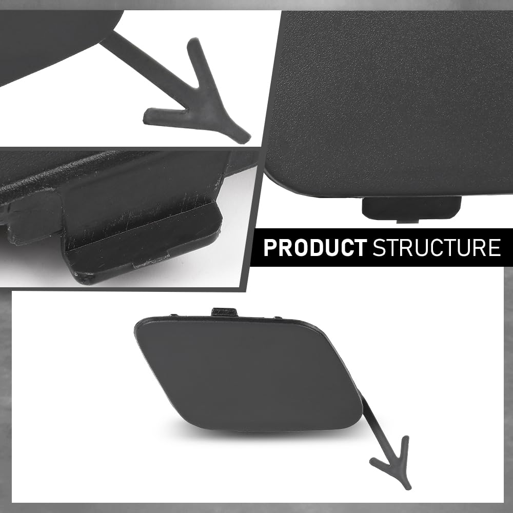 G-PLUS Right Front Tow Hook Hole Cover Cap, Compatible with Audi Q7 2017 2018 2019, Passenger Side, 4M0807241B4W3