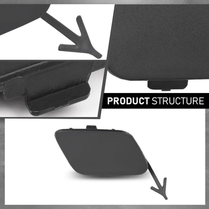 G-PLUS Right Front Tow Hook Hole Cover Cap, Compatible with Audi Q7 2017 2018 2019, Passenger Side, 4M0807241B4W3
